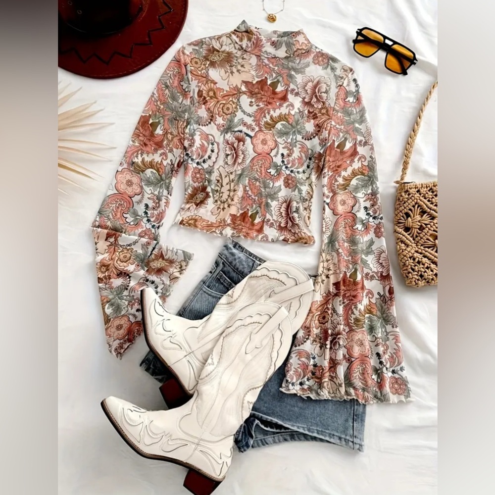 Floral Long Sleeve Blouse